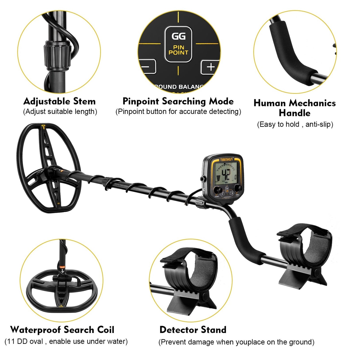 Tianxun TX-850 Professional Metal Detector-Poswares