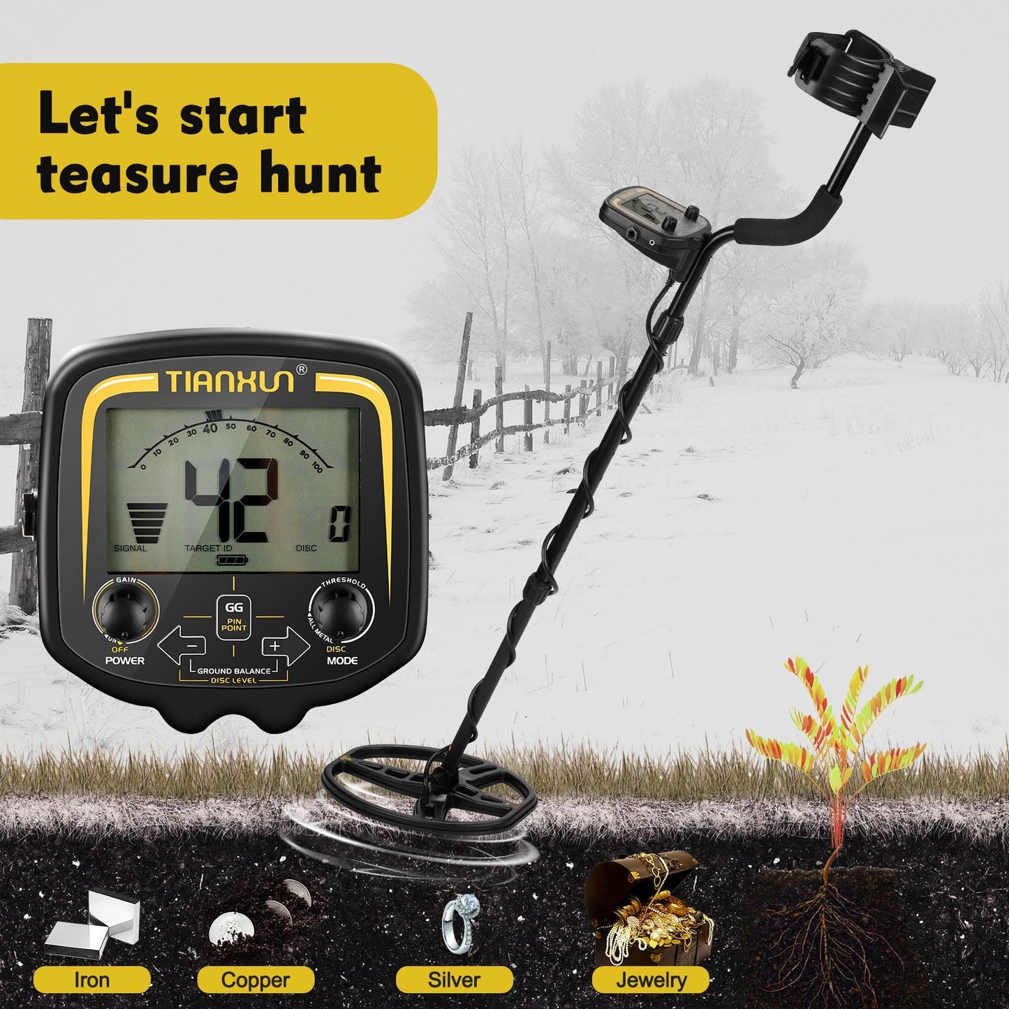 Tianxun TX-850 Professional Metal Detector-Poswares